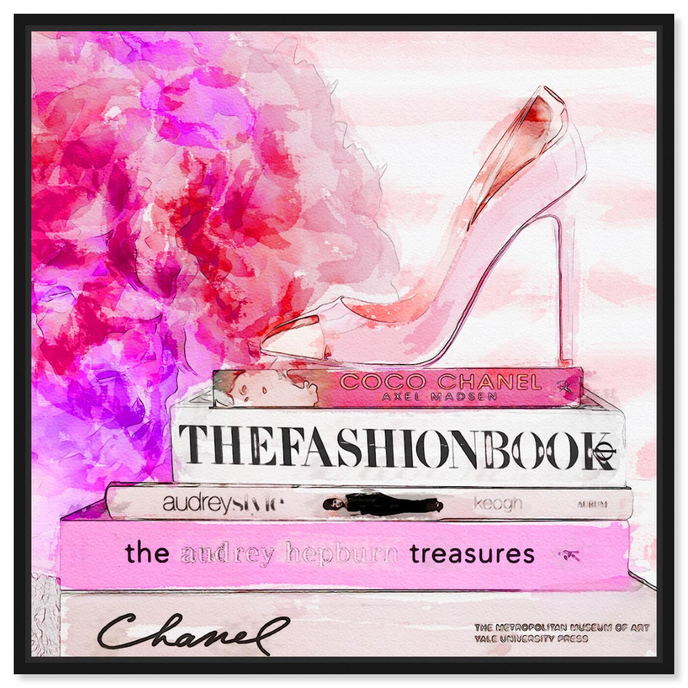 Front view of The Fashion Book featuring fashion and glam and books art.