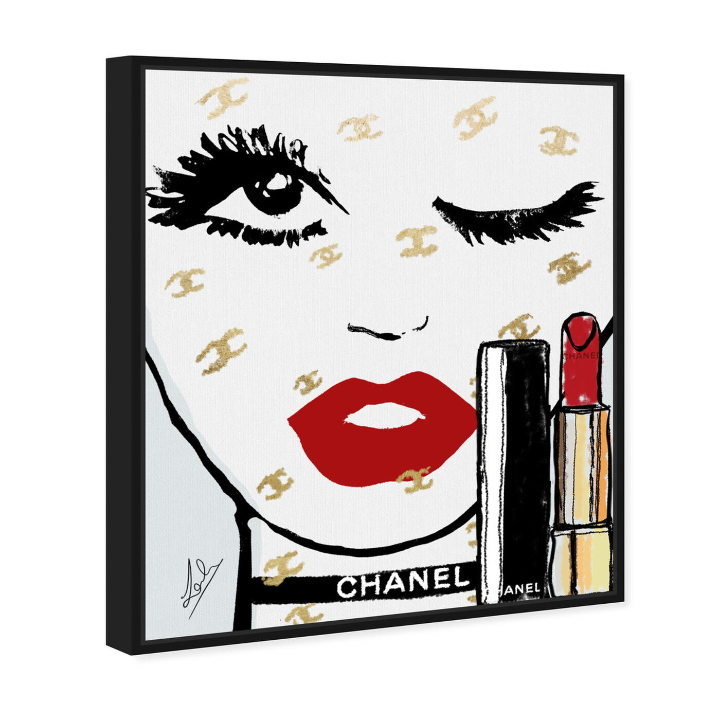 Angled view of Le Rouge Face featuring fashion and glam and portraits art.