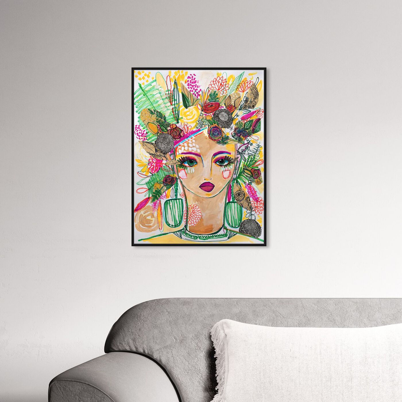 Hanging view of Spring Goddess featuring people and portraits and portraits art.