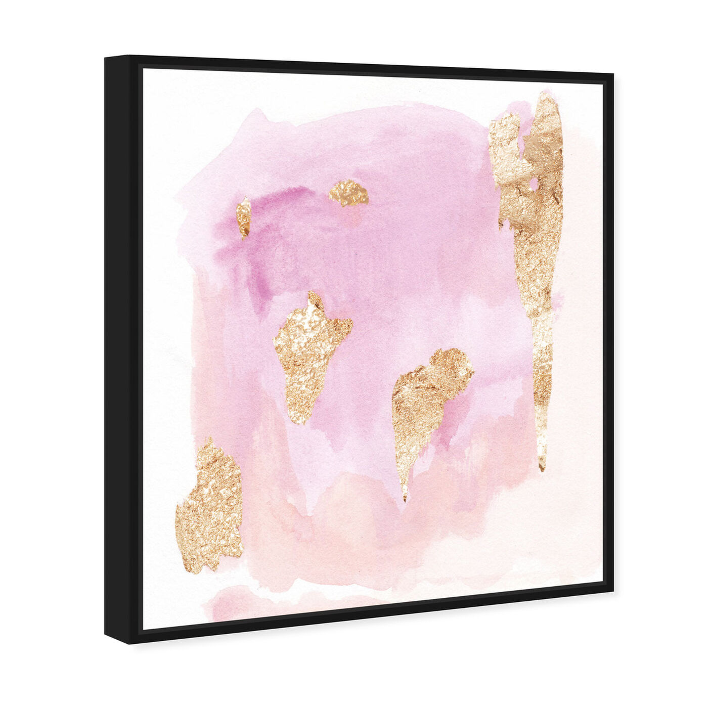 Angled view of Pink Wednesdays featuring abstract and watercolor art.