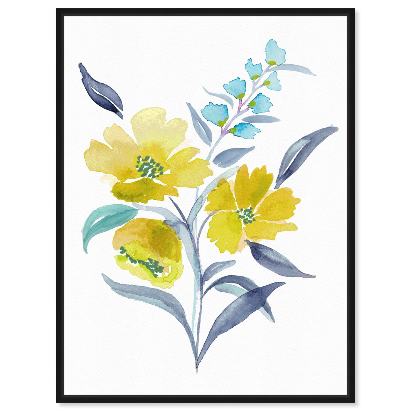 Front view of Spring Meadowlark Bouquet featuring floral and botanical and florals art.