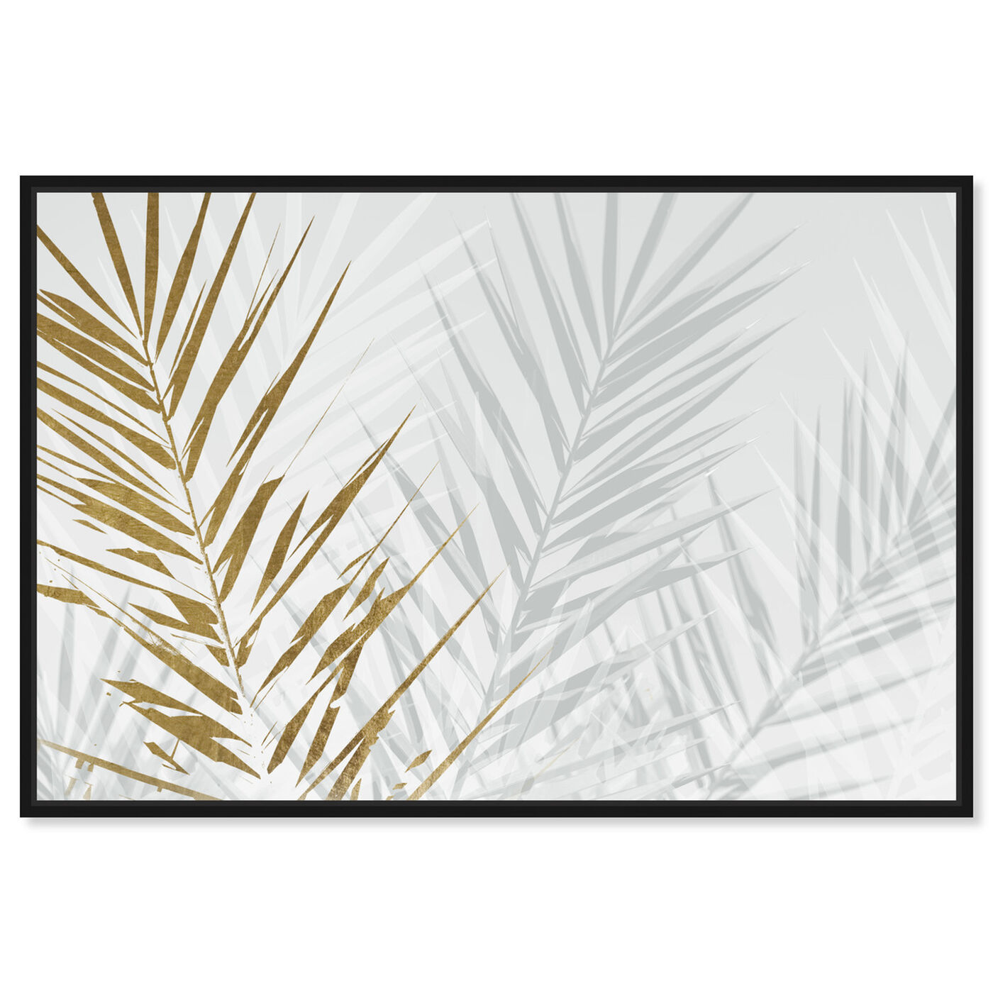Front view of Eucalyptus Palm Gold featuring floral and botanical and botanicals art.