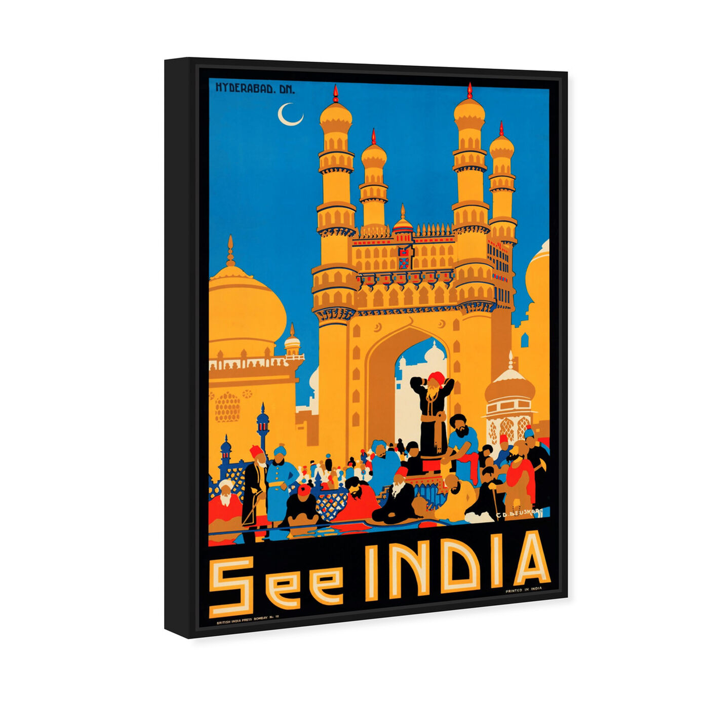 Angled view of See India featuring world and countries and asian countries art.