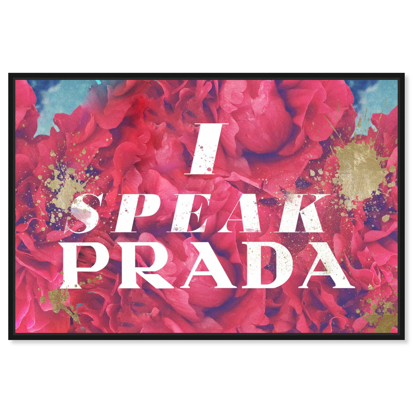 Front view of I Speak P featuring typography and quotes and fashion quotes and sayings art.