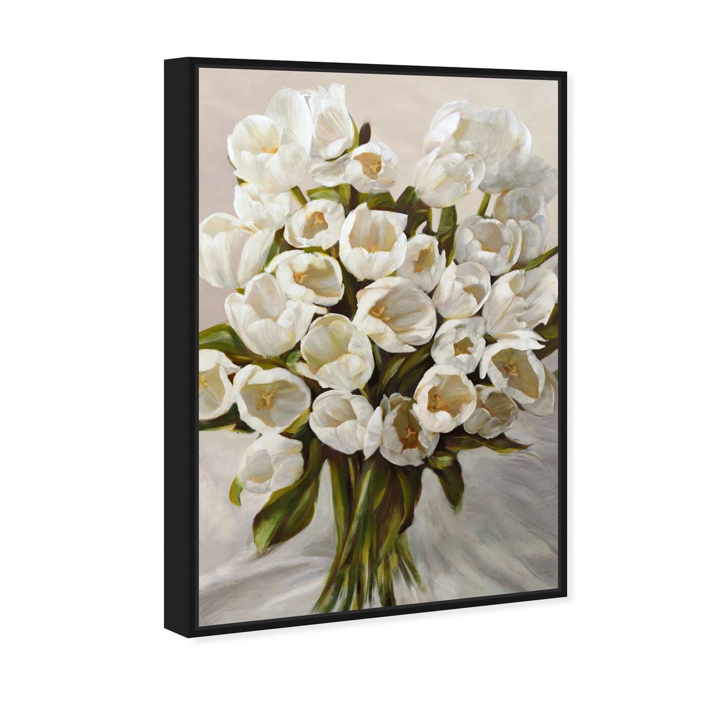 Angled view of SAI - Elegant Tulips featuring floral and botanical and florals art.
