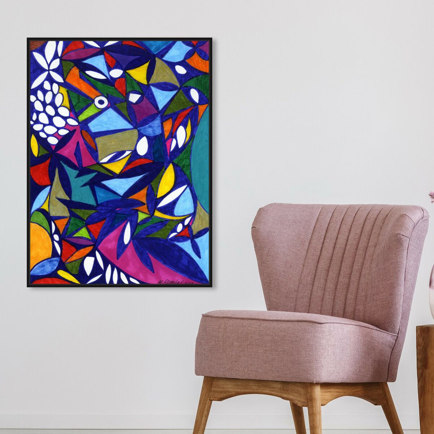 Hanging view of Rainforest featuring abstract and shapes art.