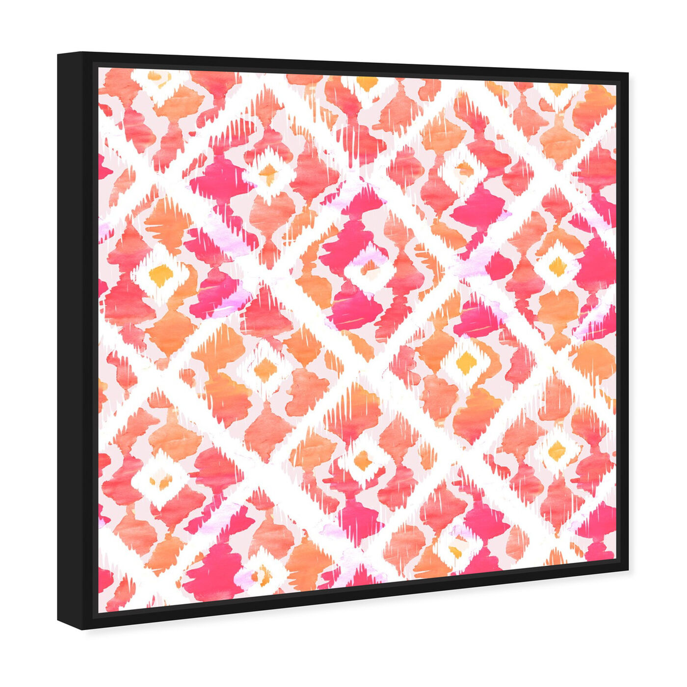 Angled view of Tangerine Coral Cocktail featuring abstract and patterns art.