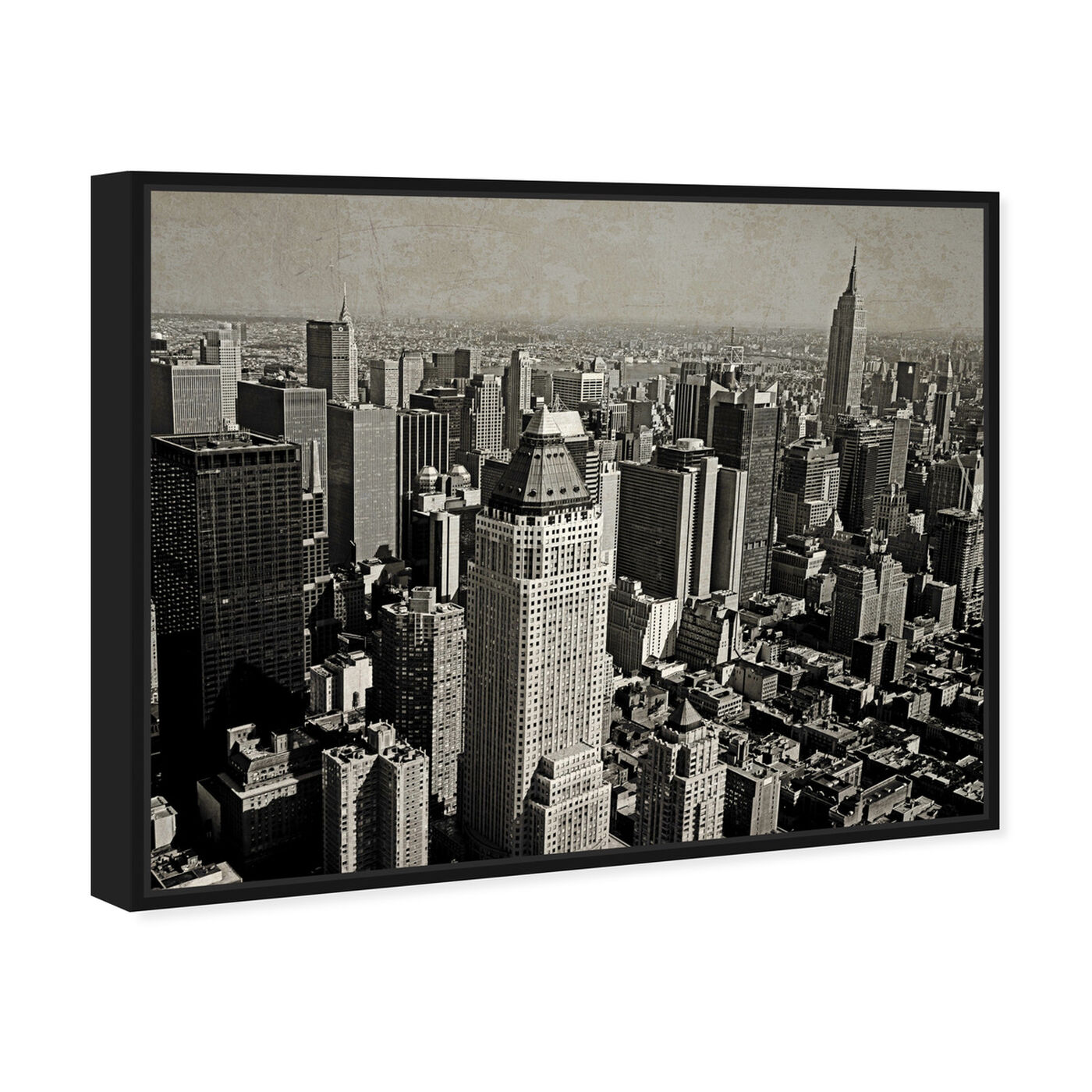 Angled view of NYC 3 featuring cities and skylines and united states cities art.