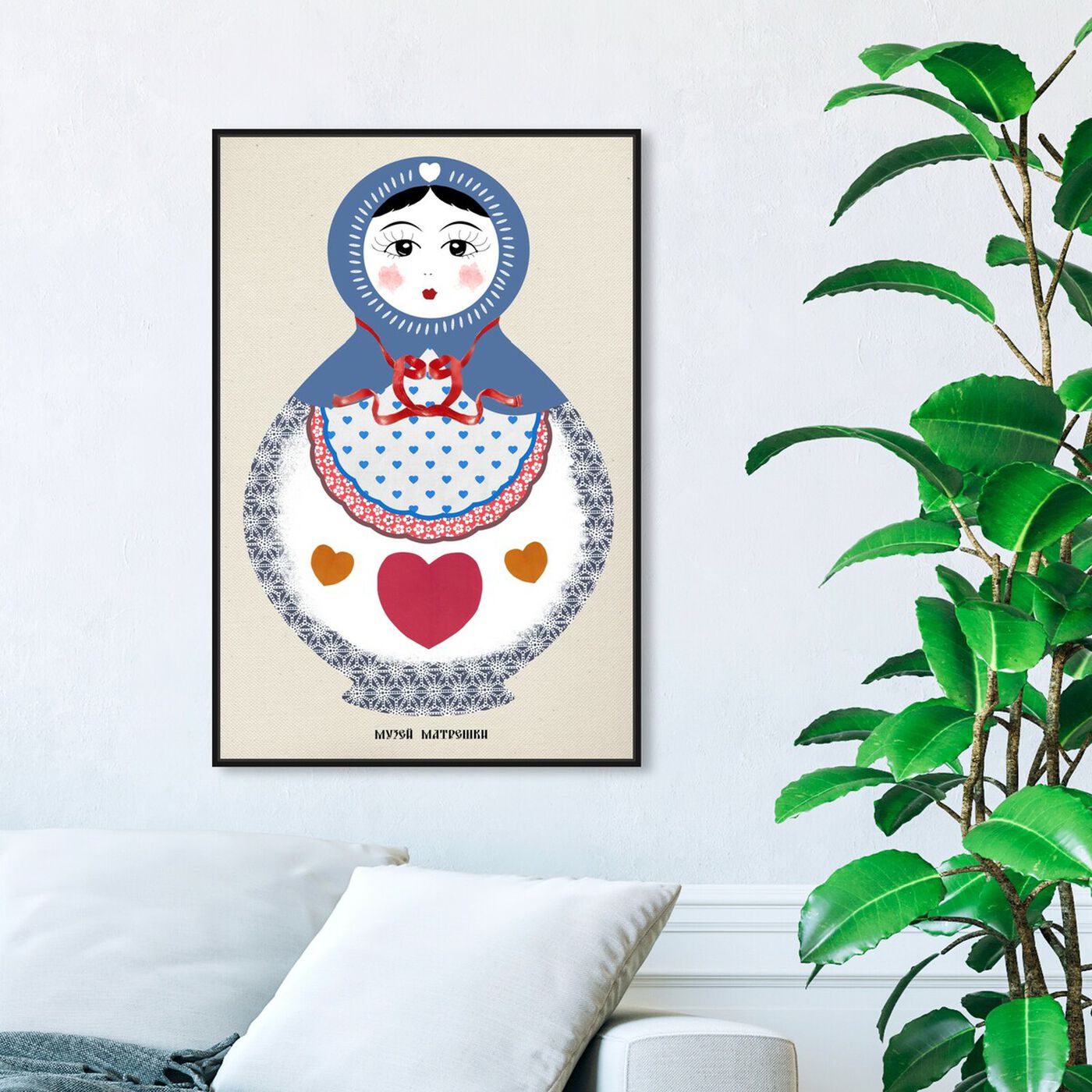 Hanging view of Matryoshka featuring world and countries and asian countries art.