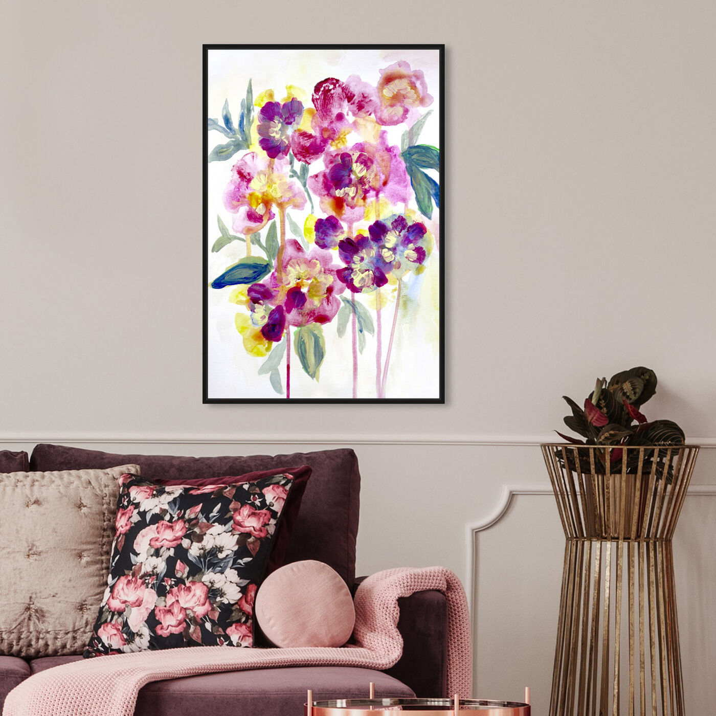 Hanging view of Floral Dawny featuring floral and botanical and florals art.