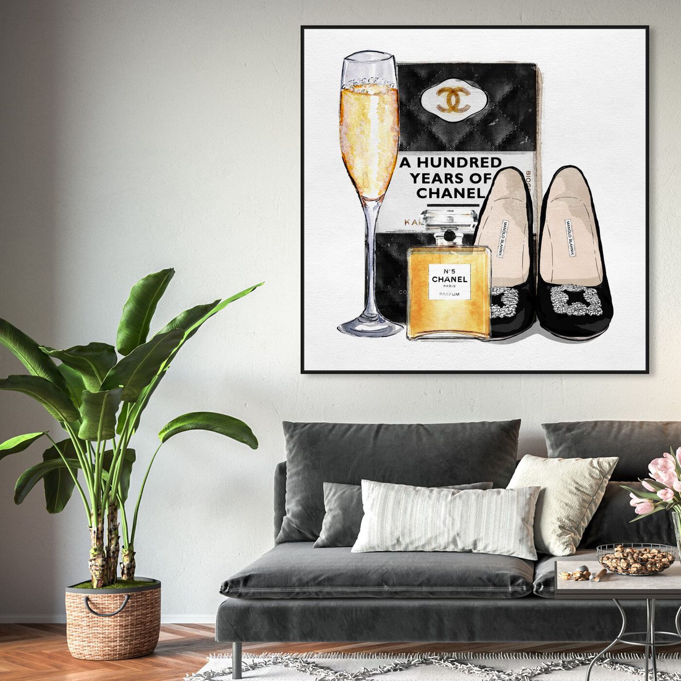 Hanging view of Elegant Reading Essentials featuring fashion and glam and books art.