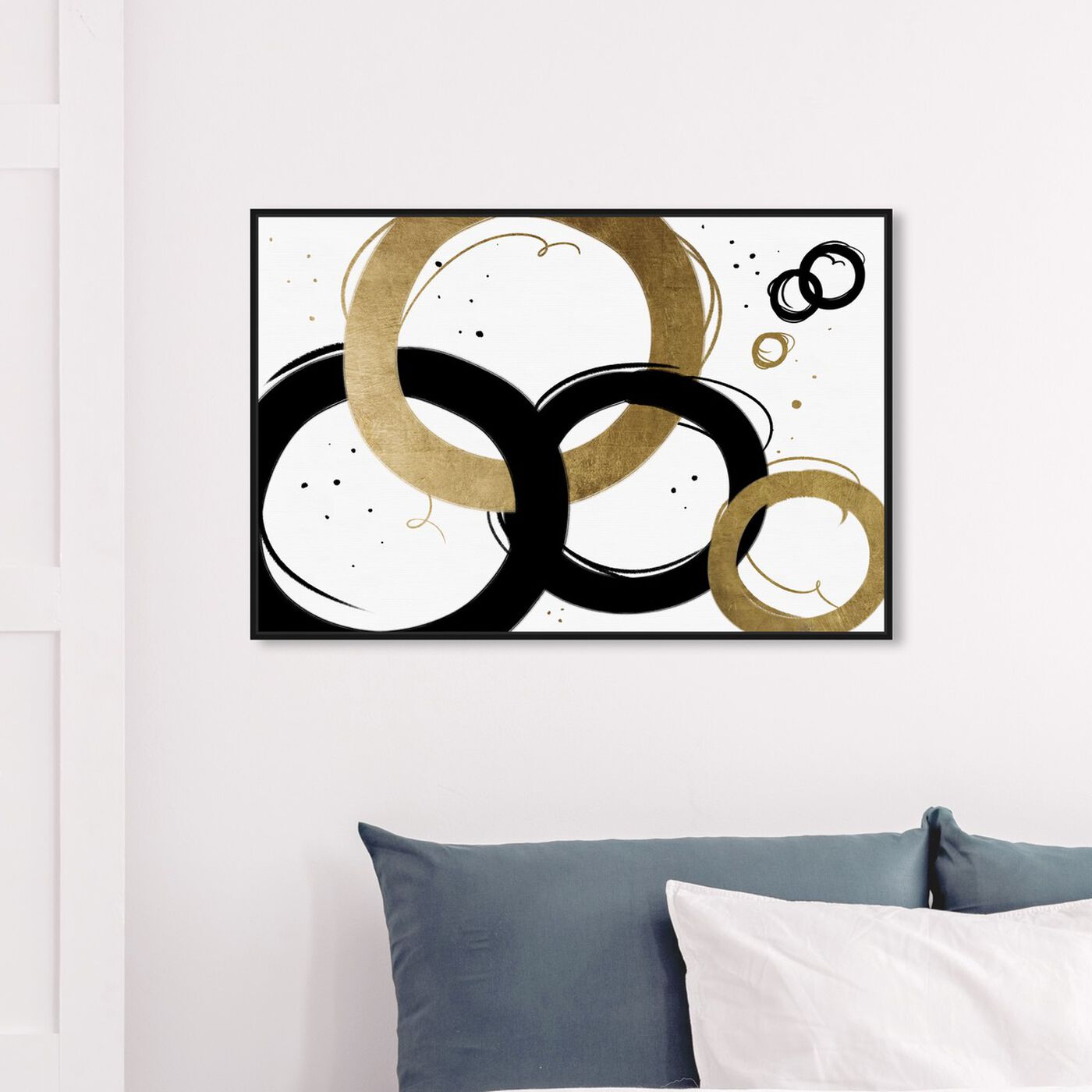 Hanging view of Infinite Circles featuring abstract and geometric art.