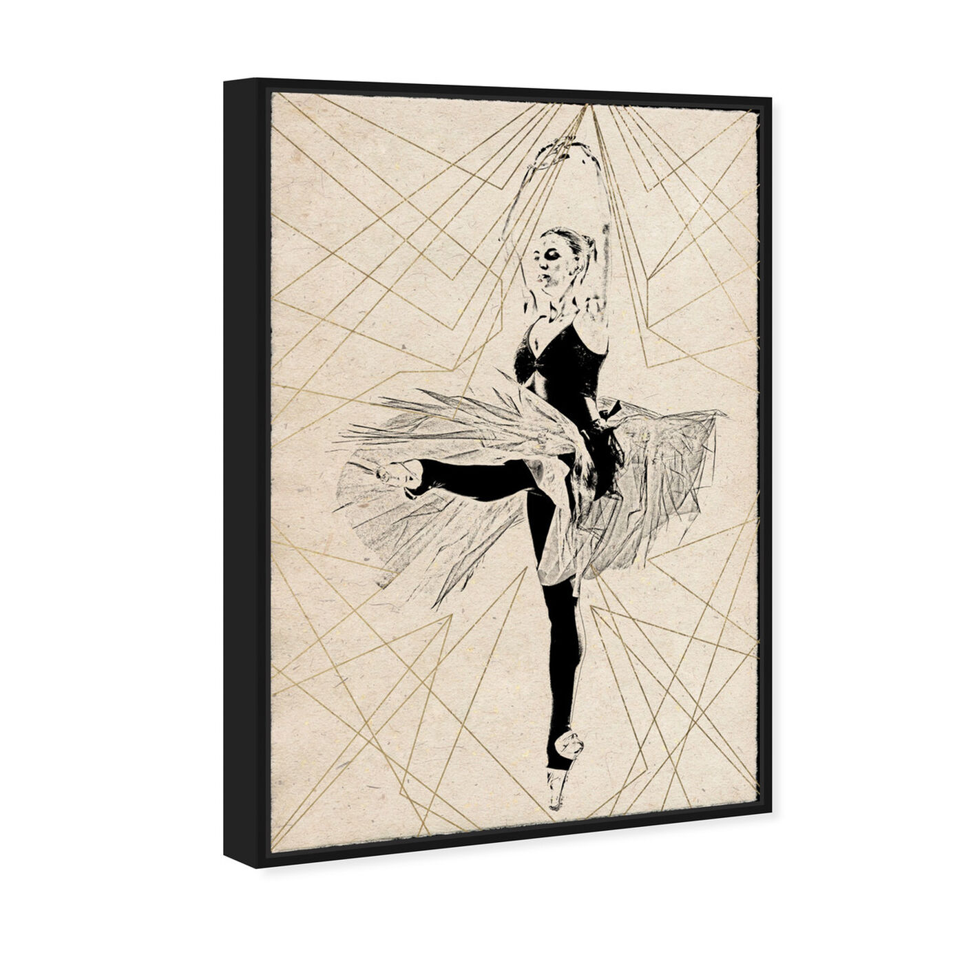 Angled view of Ballet II Print featuring sports and teams and ballet art.