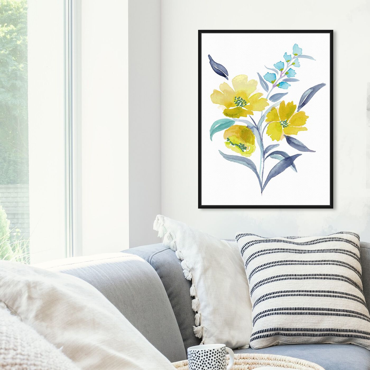 Hanging view of Spring Meadowlark Bouquet featuring floral and botanical and florals art.