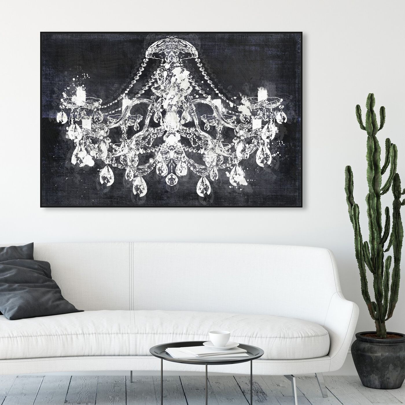 Hanging view of Midnight Diamonds featuring fashion and glam and chandeliers art.