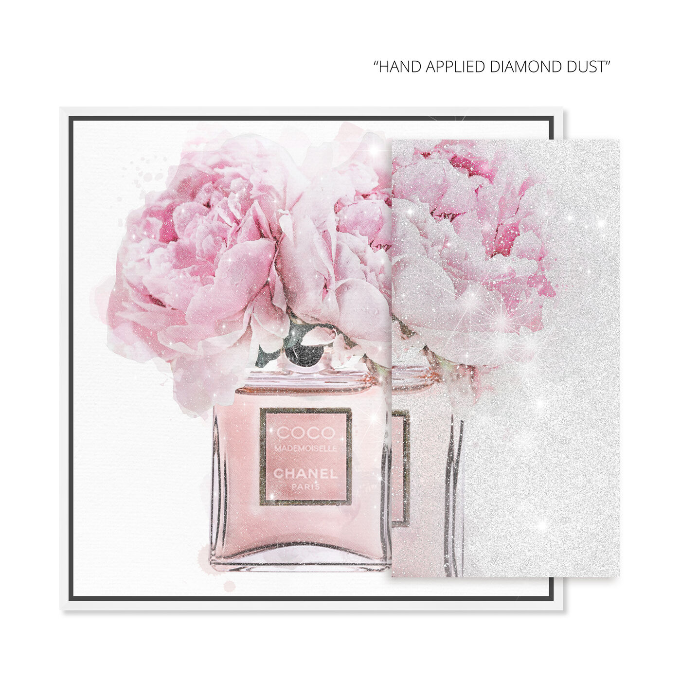 Oliver Gal 'Blooming Bouquet' Fashion and Glam Wall Art Framed Canvas Print  Perfumes - White, Pink - Bed Bath & Beyond - 31794660