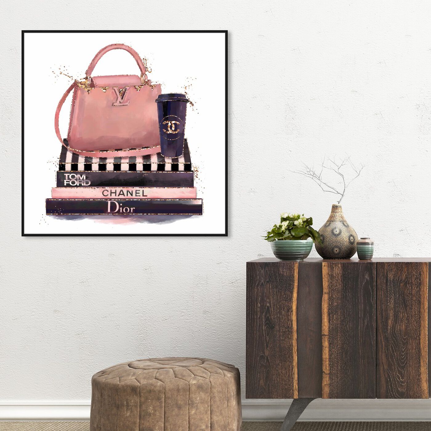 Hanging view of Treasured Handbag featuring fashion and glam and handbags art.