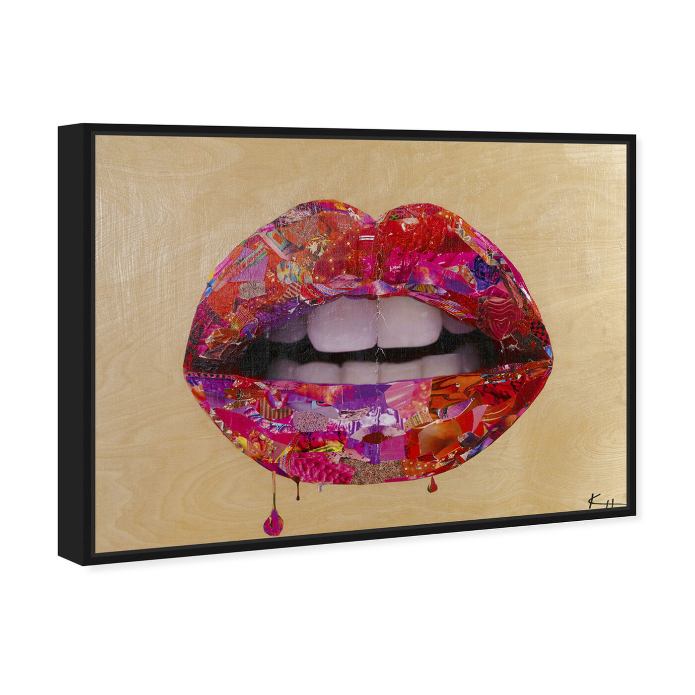 Angled view of Katy Hirschfeld - Beauty Cherry Lips featuring fashion and glam and lips art.