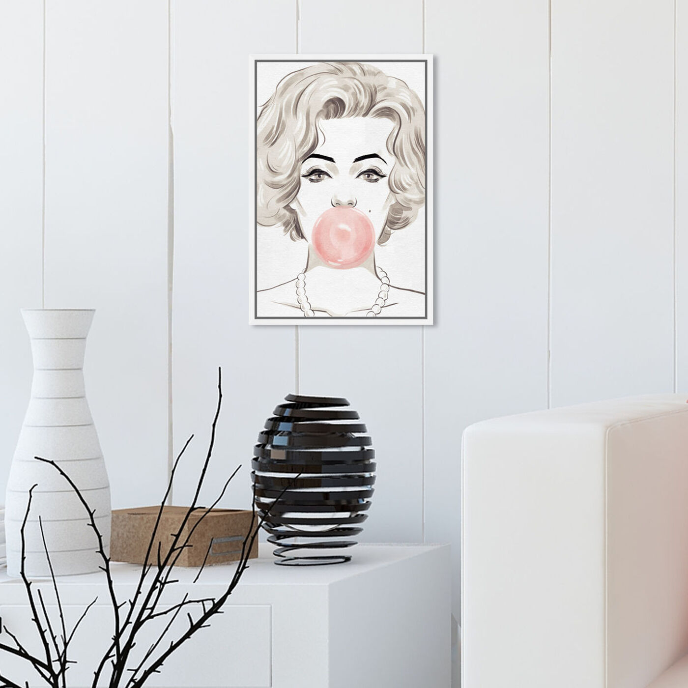Hanging view of Bubblegum Beauty featuring fashion and glam and portraits art.