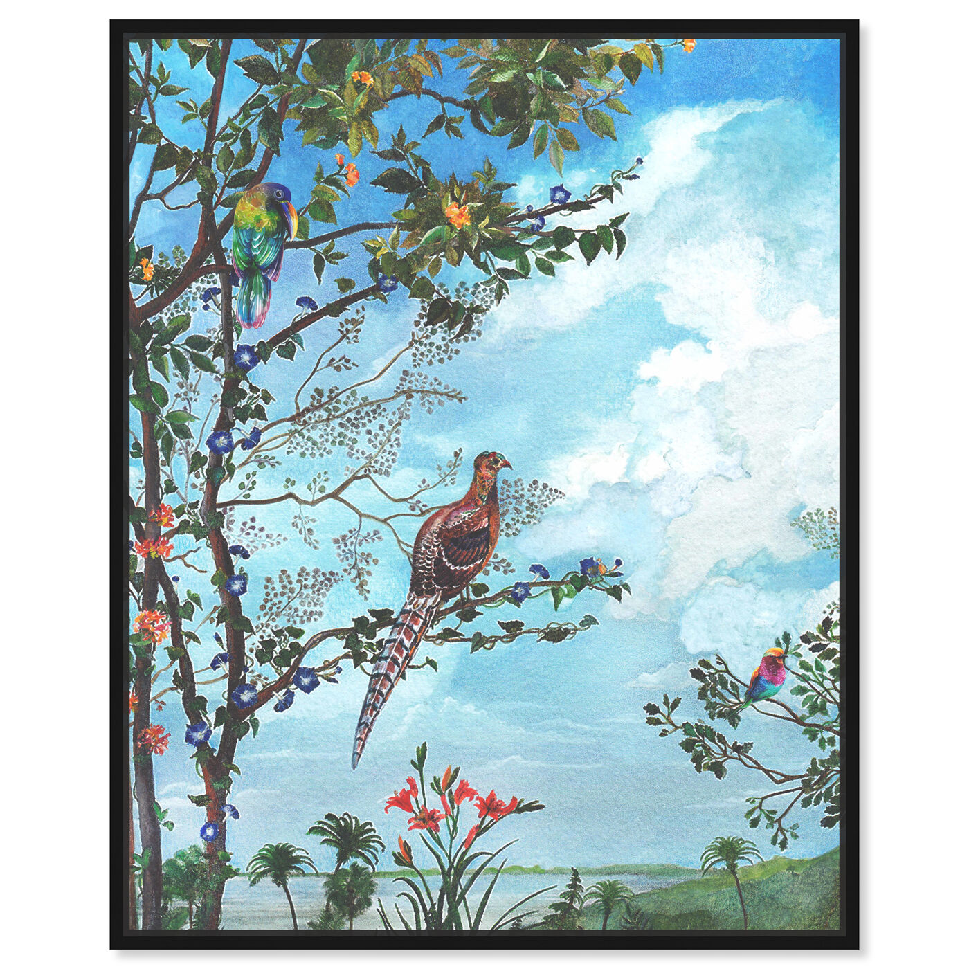 Front view of Peaceful Moment Birds featuring animals and birds art.