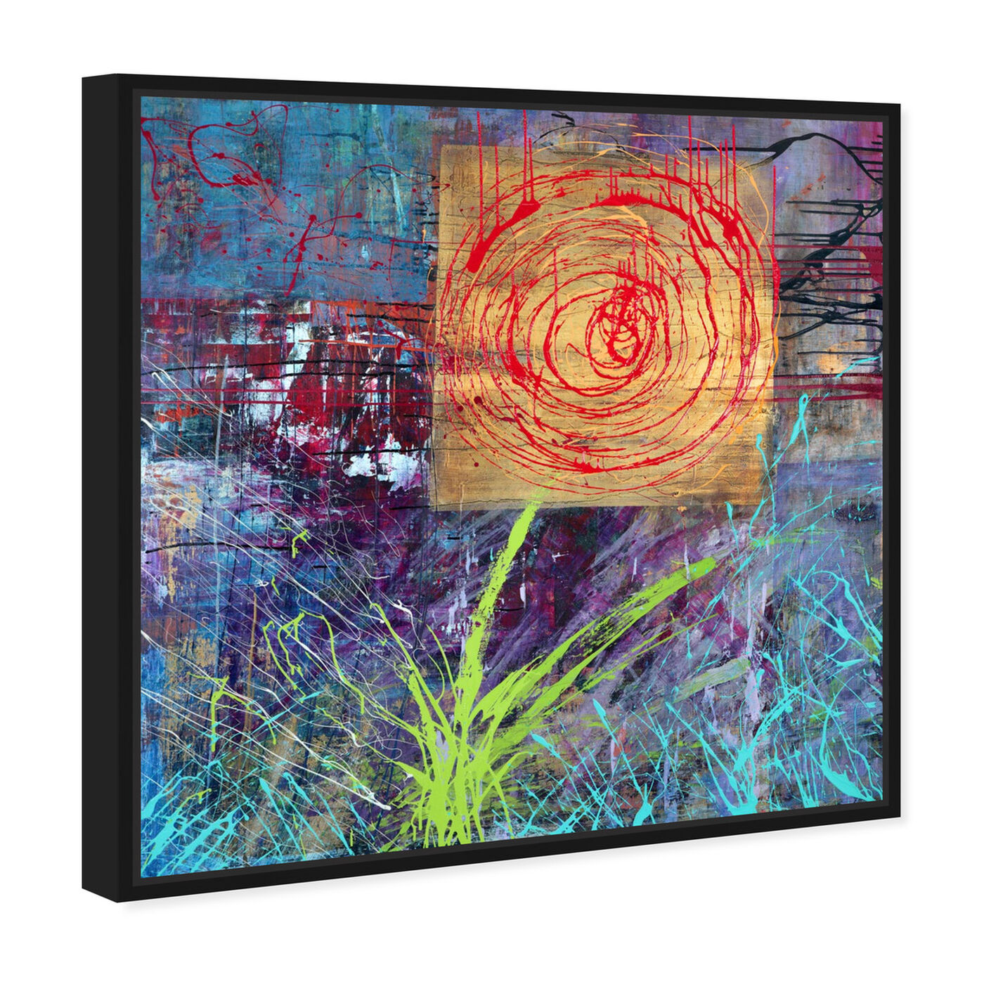 Angled view of Sai - Urban Blossom 1IC1323 featuring abstract and flowers art.