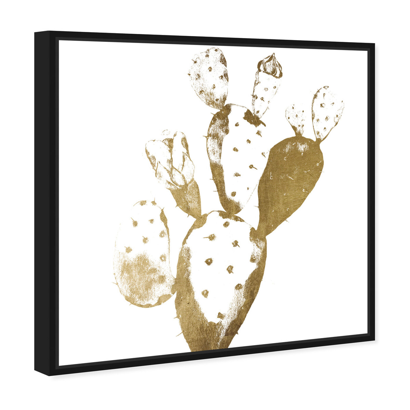 Angled view of Cactus Gold II featuring floral and botanical and botanicals art.