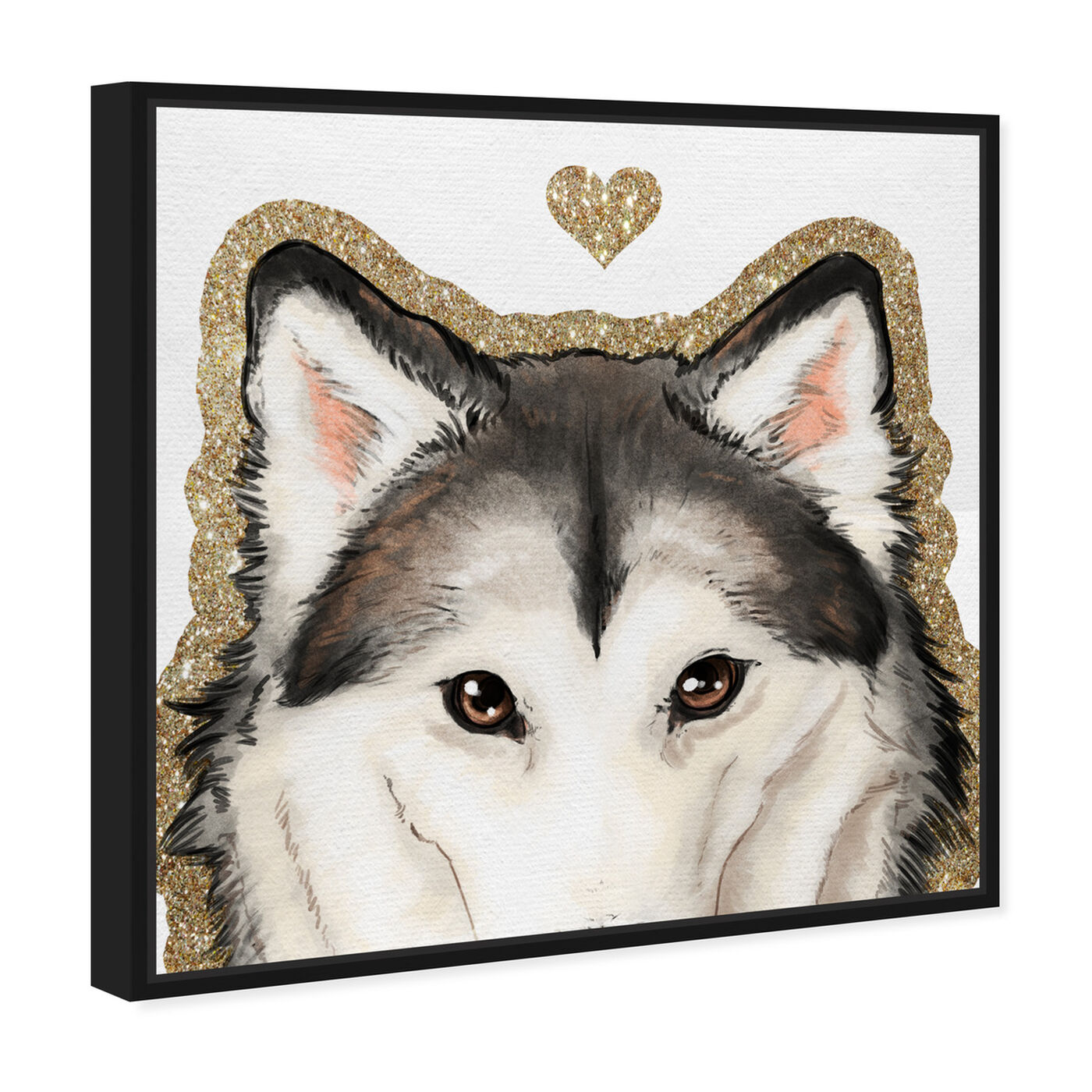 Angled view of Husky Eyes featuring fashion and glam and hearts art.