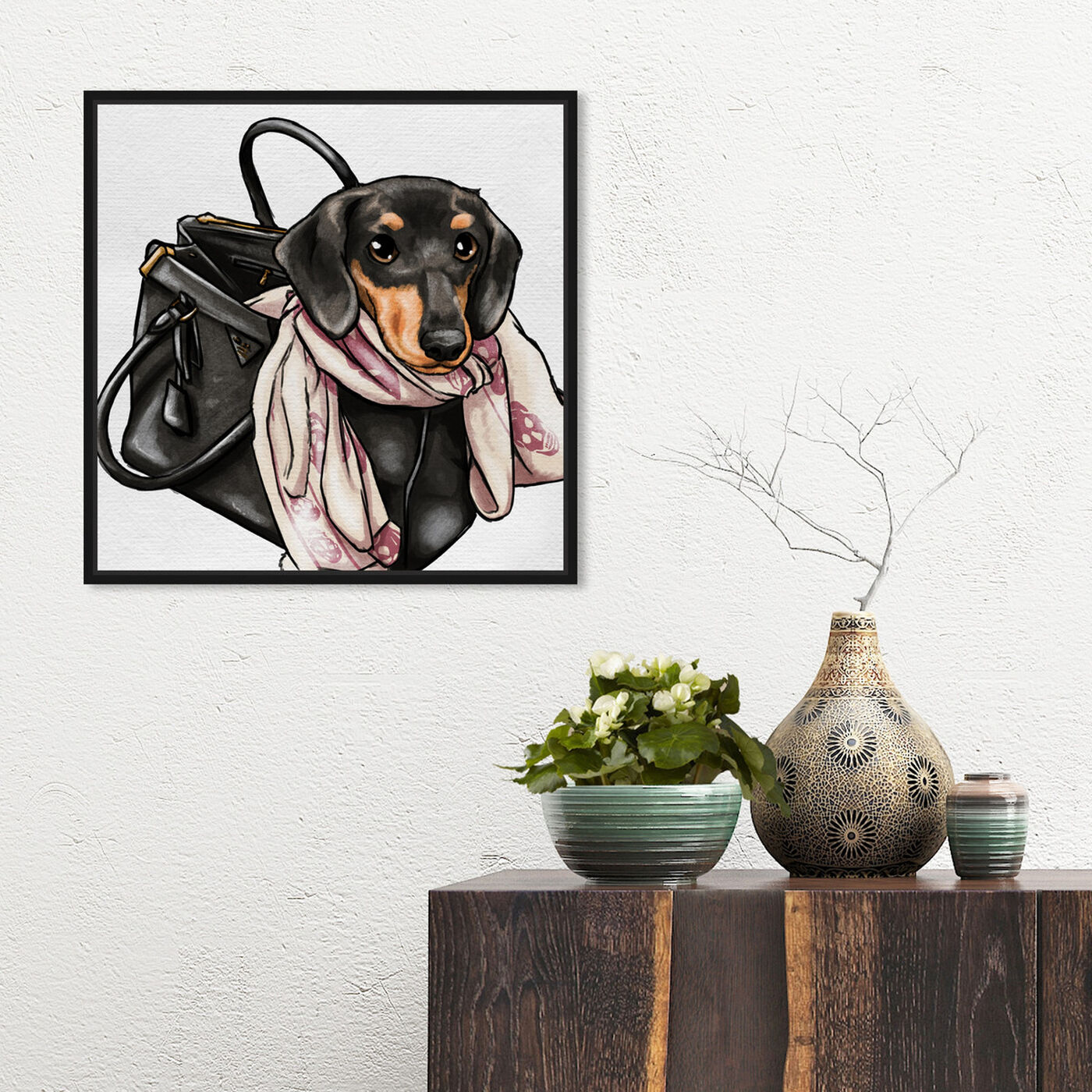 Hanging view of Most Favorite Companion featuring fashion and glam and handbags art.