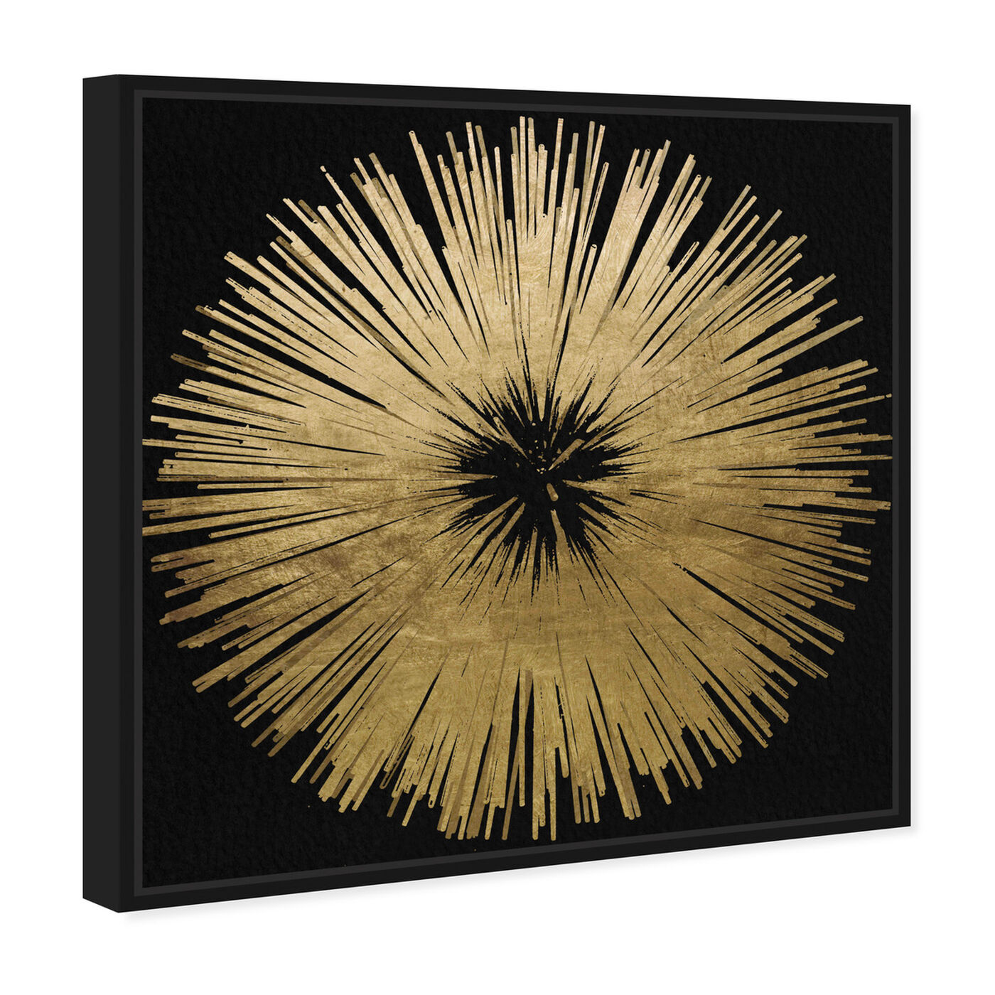 Angled view of Sunburst Golden Night featuring abstract and paint art.