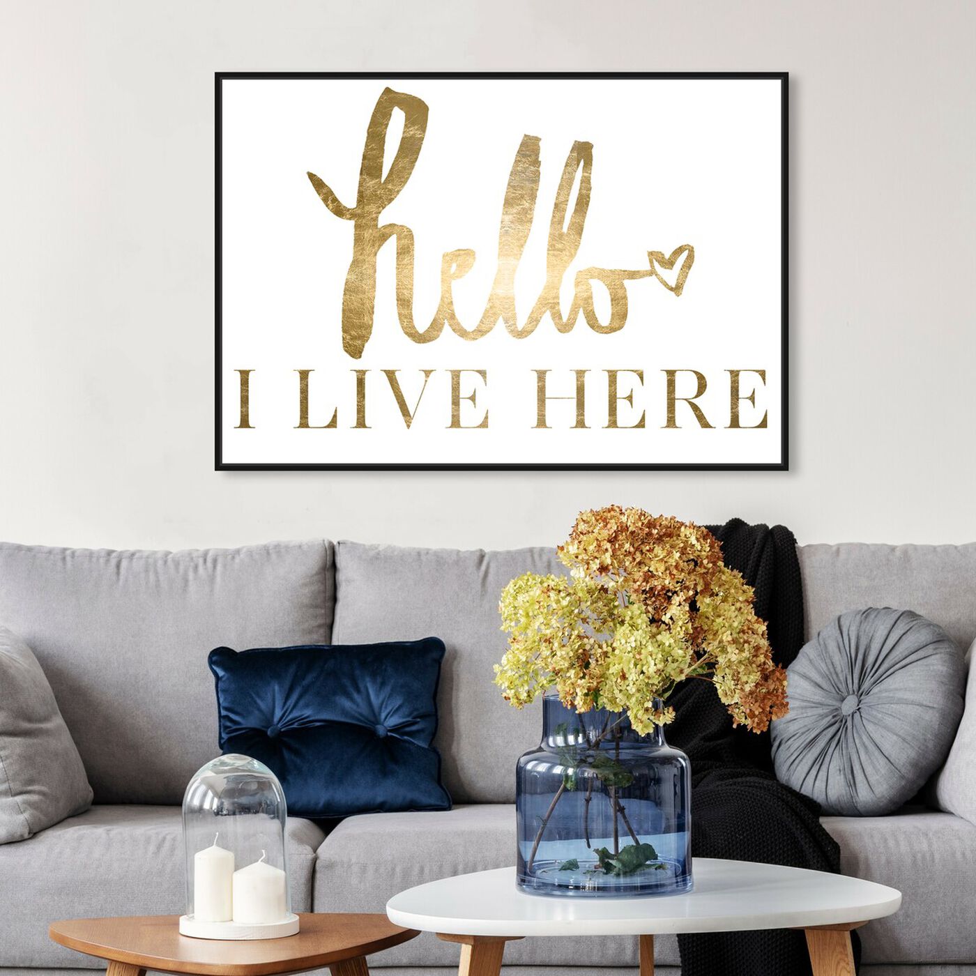 Hanging view of Carrie B.'s Quote Gold Foil featuring typography and quotes and family quotes and sayings art.