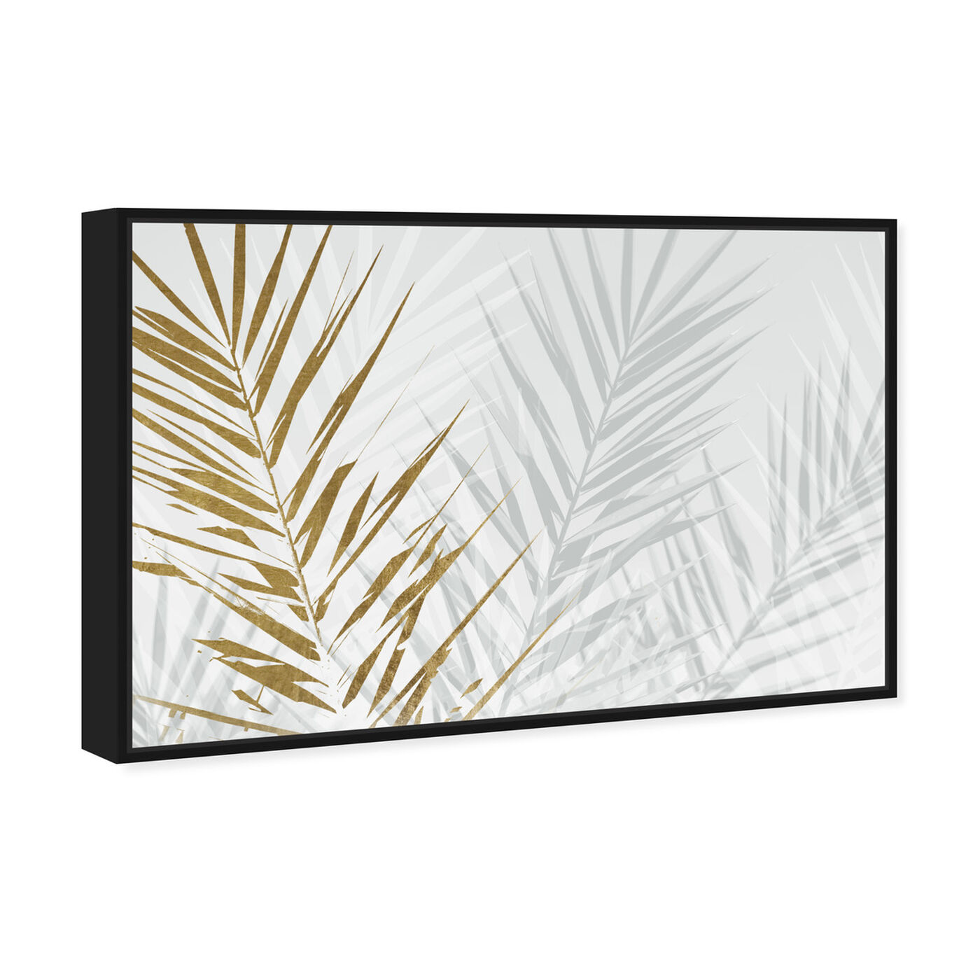 Angled view of Eucalyptus Palm Gold featuring floral and botanical and botanicals art.