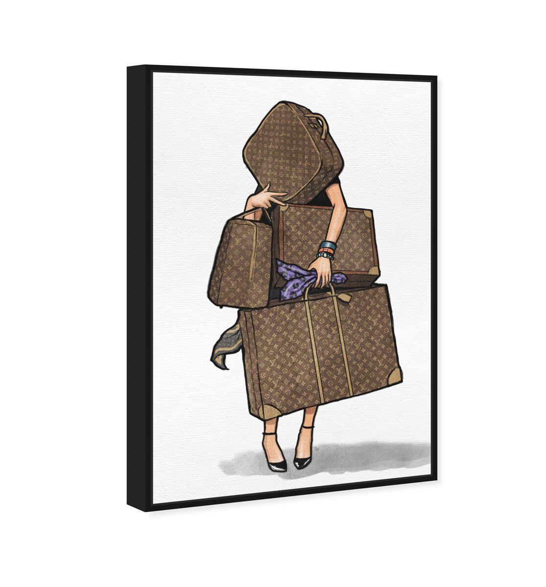Bags, Bags, Bags - Purple | Fashion Wall Art | Oliver Gal