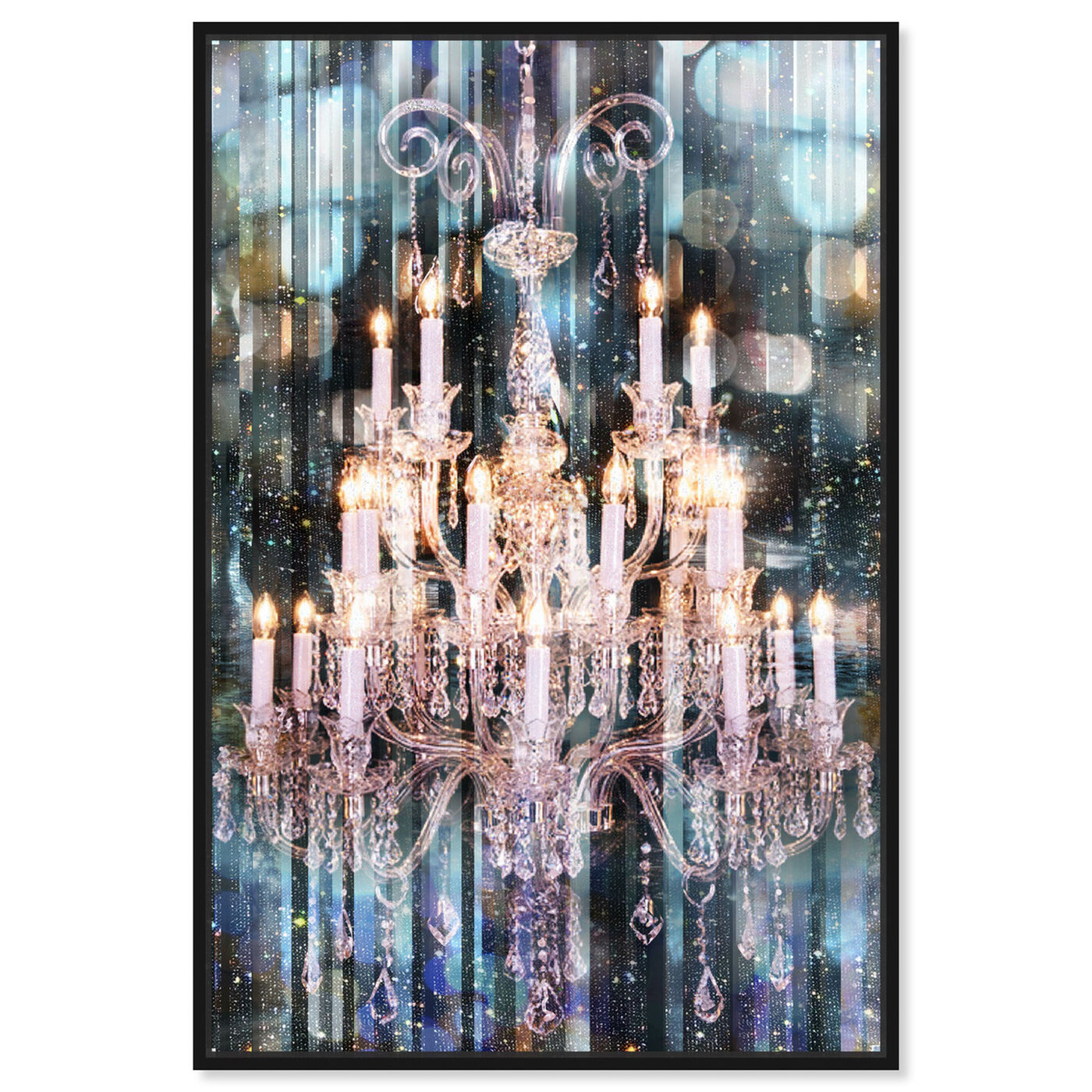 Front view of Diamond Covered Eyes featuring fashion and glam and chandeliers art.