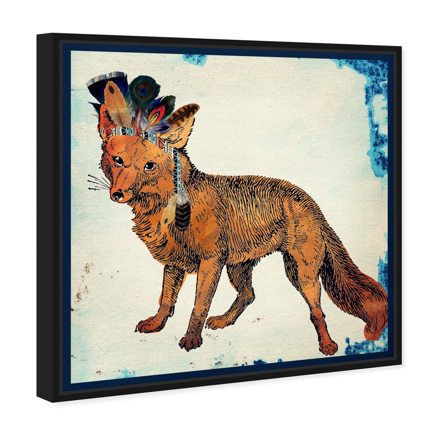 Angled view of Wild Fox featuring animals and zoo and wild animals art.