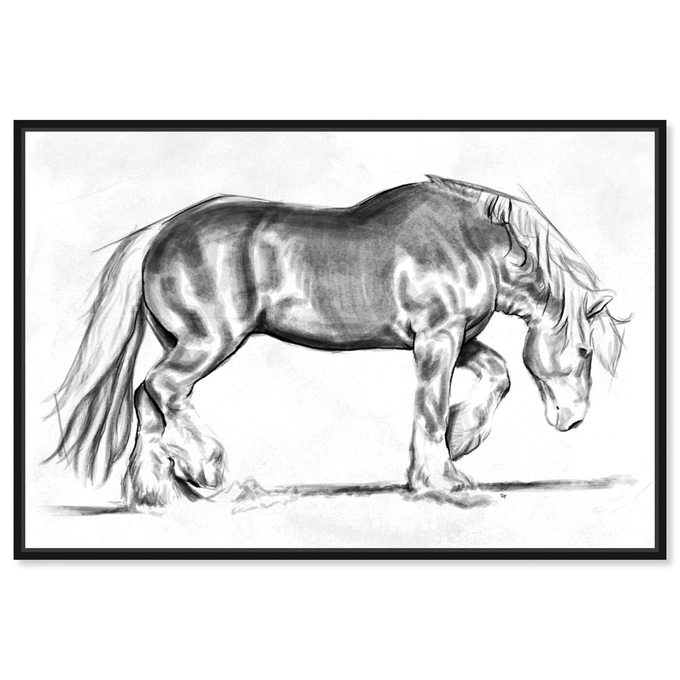 Front view of EQUUS I featuring animals and farm animals art.