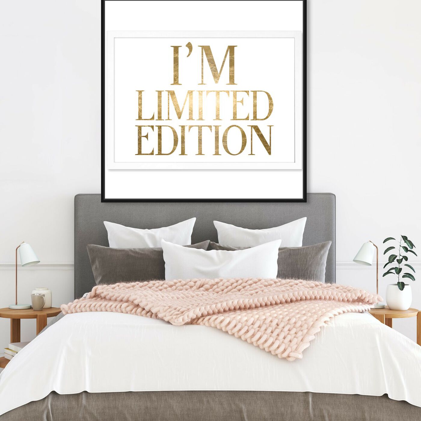Hanging view of Limited Edition Luxe Gold Foil featuring typography and quotes and beauty quotes and sayings art.