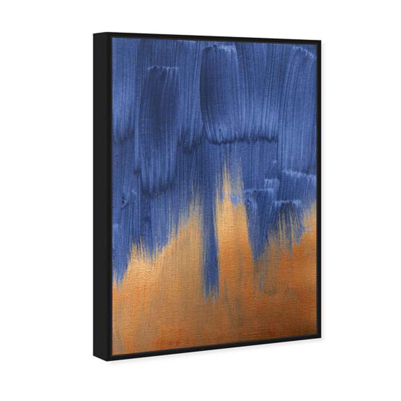 Angled view of Starry Night in Copper featuring abstract and paint art.