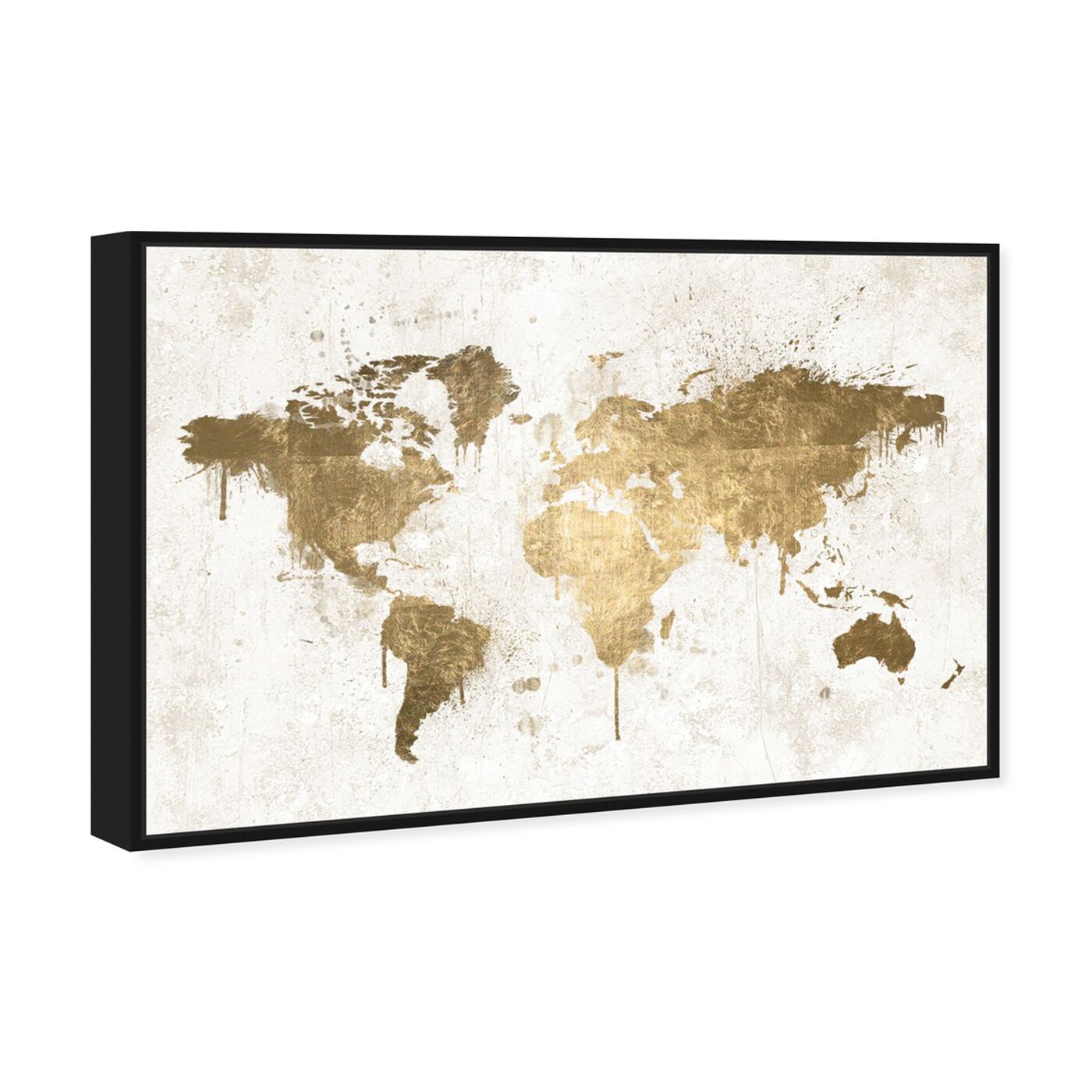 Angled view of Mapamundi White Gold featuring maps and flags and world maps art.