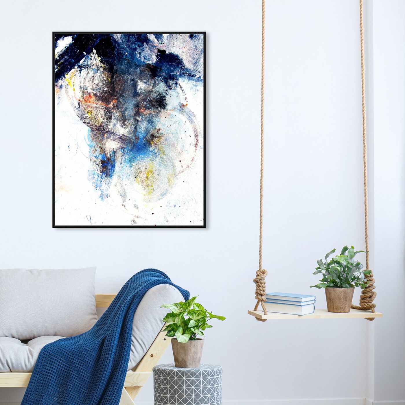 Hanging view of Snow Storm featuring abstract and paint art.