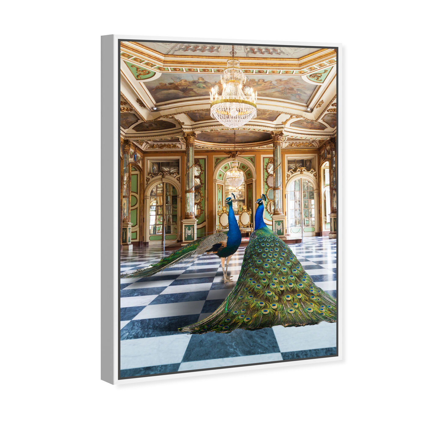 Angled view of Ballroom Beauties featuring animals and birds art.