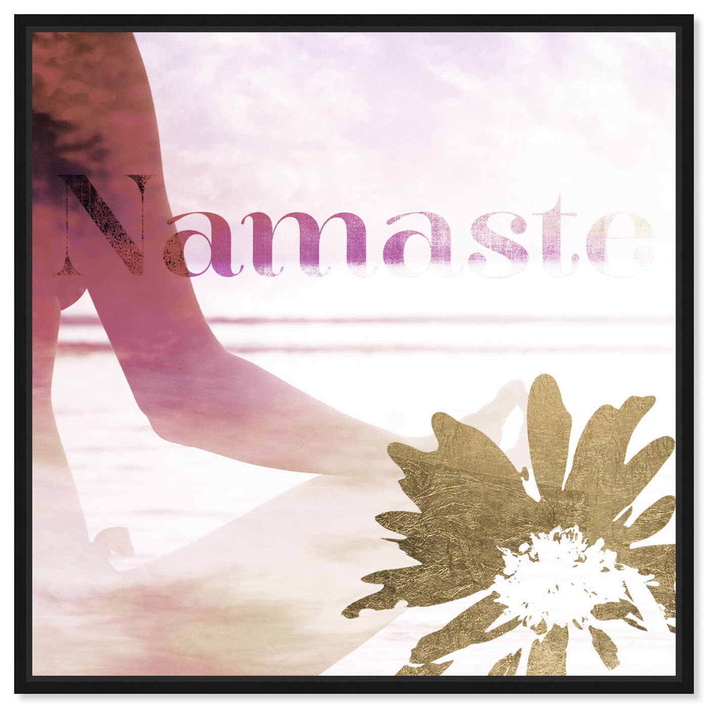 Front view of Namaste featuring typography and quotes and quotes and sayings art.