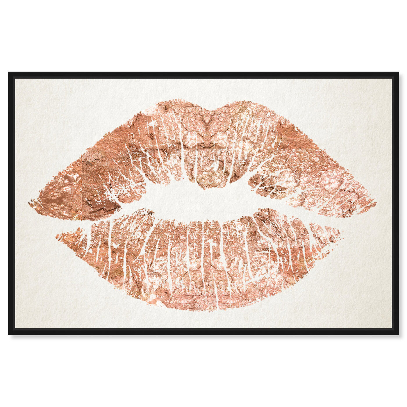 Front view of Solid Kiss Copper featuring fashion and glam and lips art.