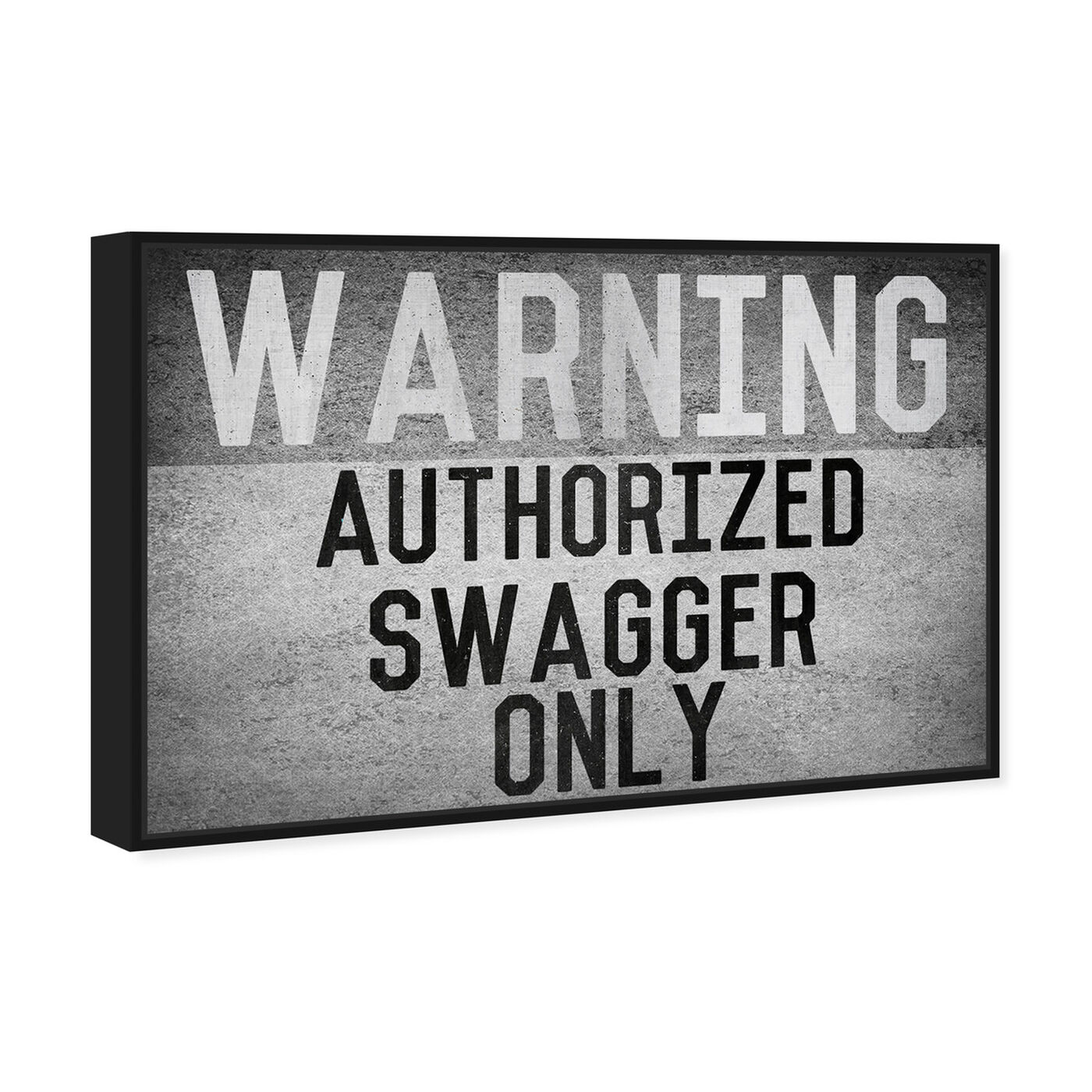 Angled view of Swagger Overload featuring typography and quotes and funny quotes and sayings art.