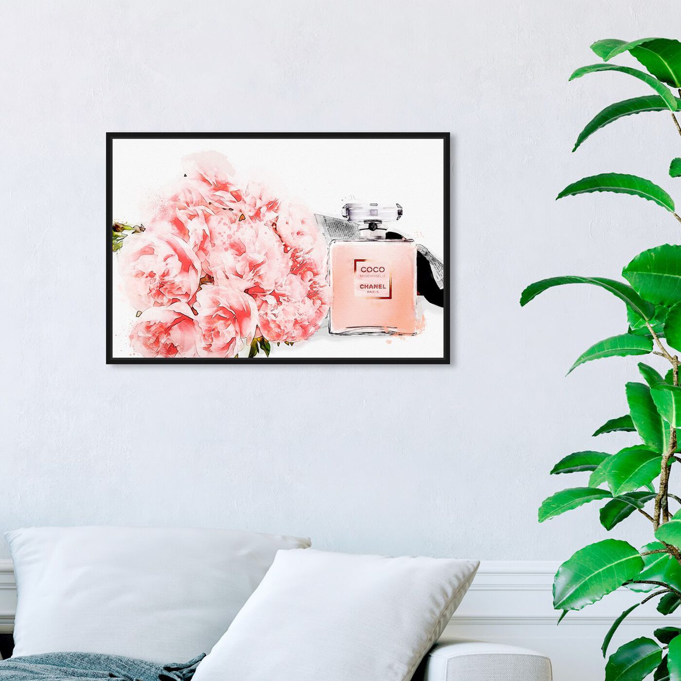 Hanging view of Flowers and Perfume Glam featuring fashion and glam and perfumes art.