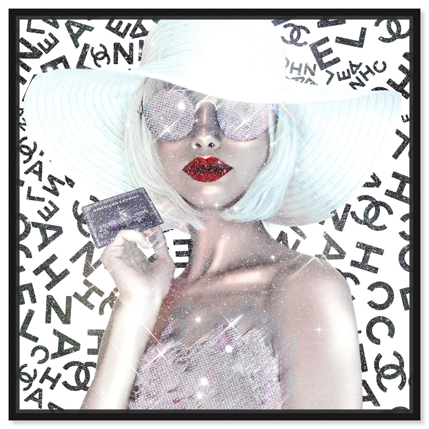Front view of Black Card is my Business Card featuring fashion and glam and accessories art.