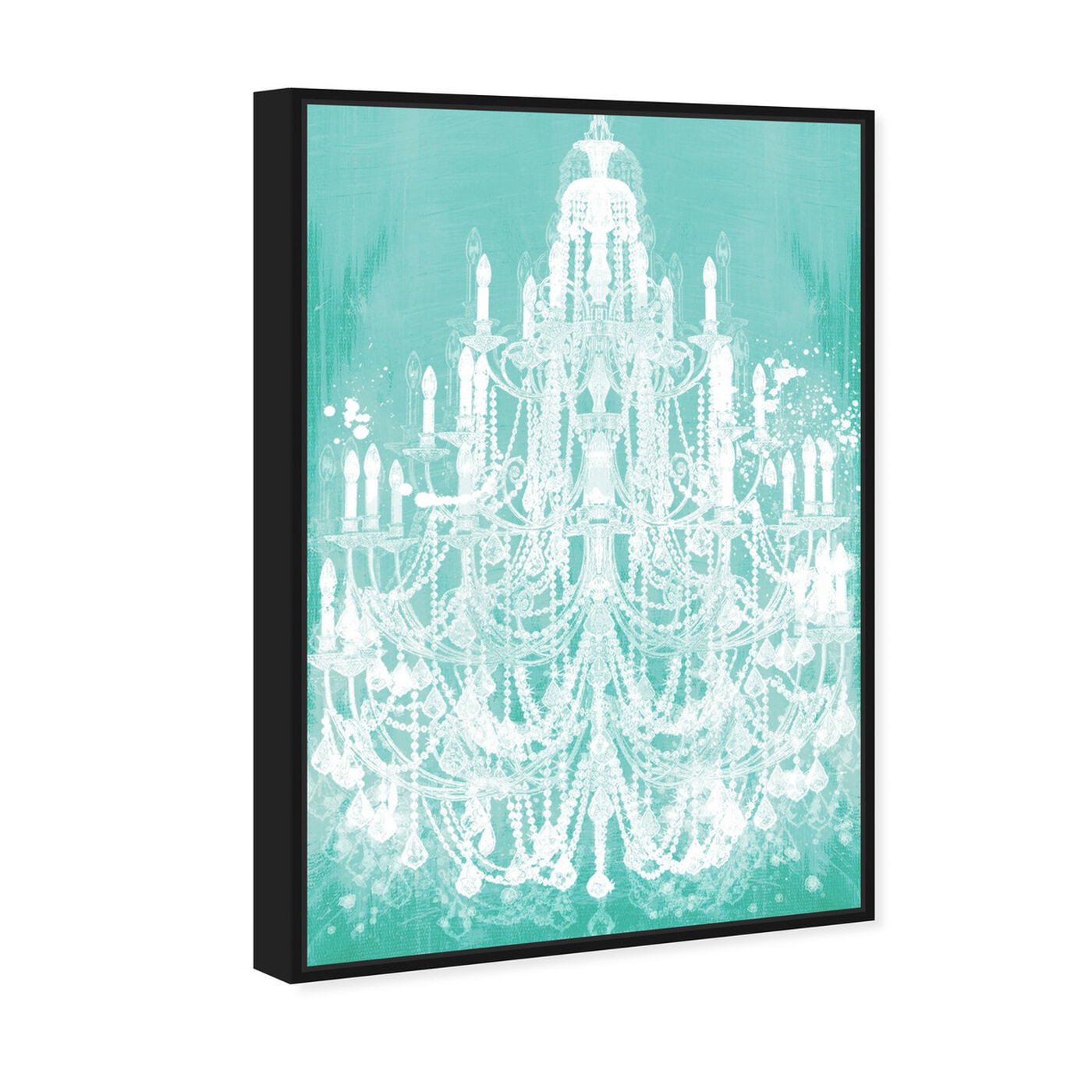 Angled view of Privee Diamonds Mint featuring fashion and glam and chandeliers art.