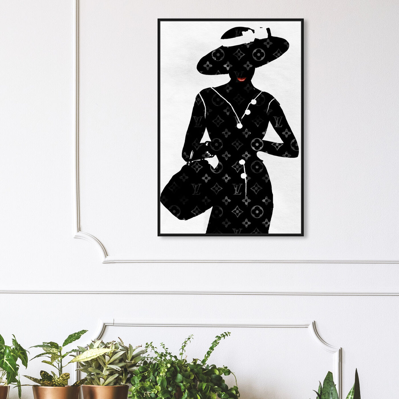 Hanging view of Silhouette of a Lady featuring fashion and glam and portraits art.