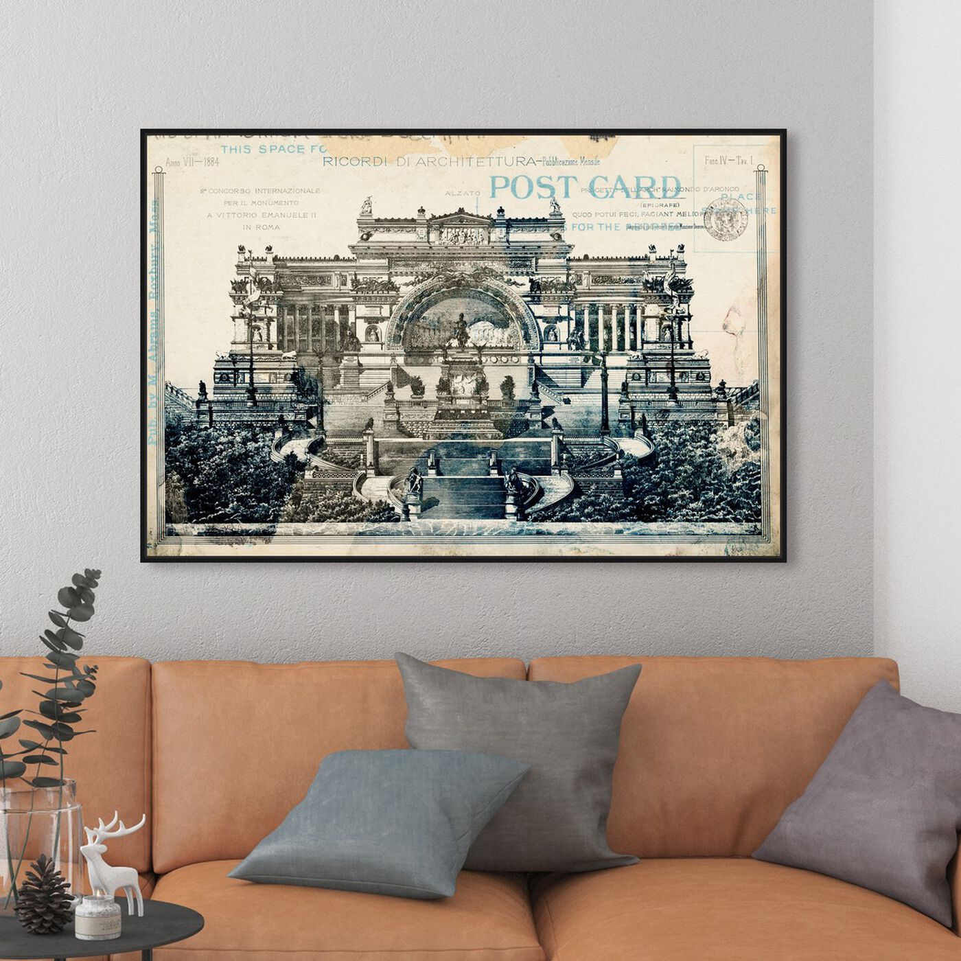 Hanging view of Monumento Vittorio Emanuelle II featuring architecture and buildings and structures art.