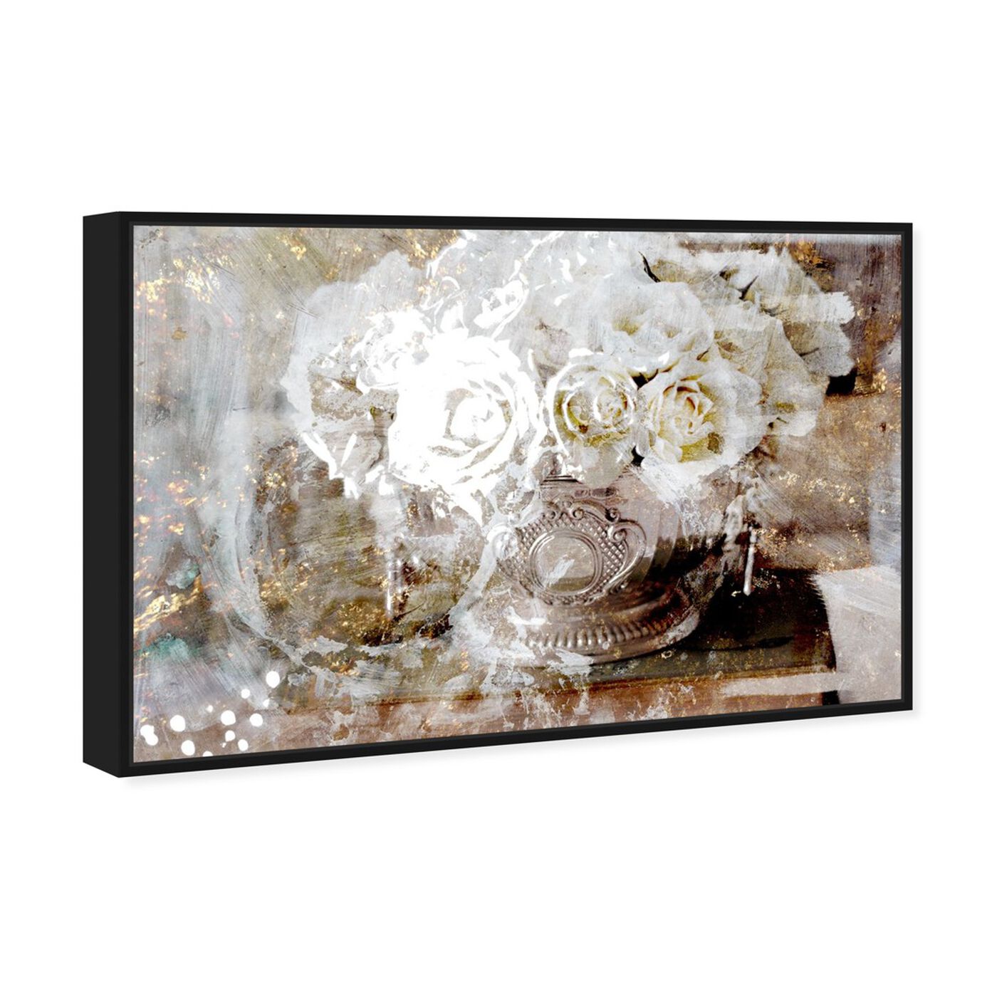 Angled view of Serving Roses featuring floral and botanical and florals art.