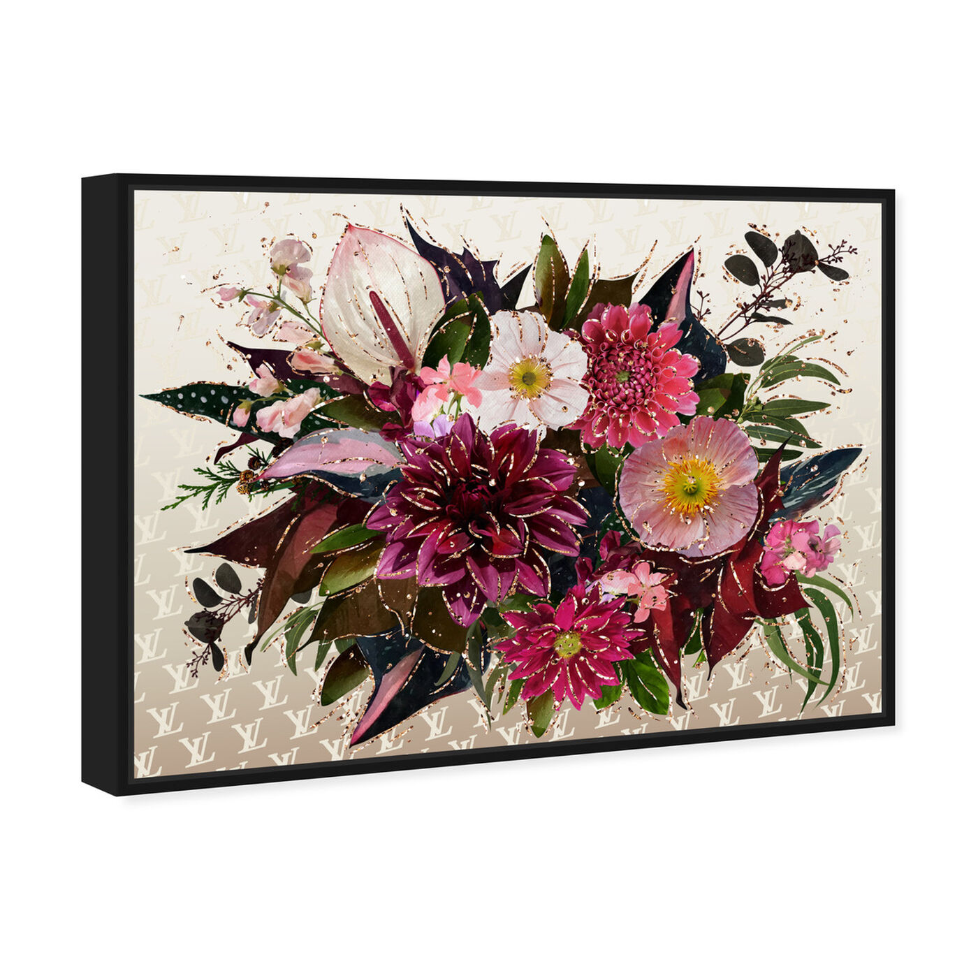 Angled view of The Royal Bouquet featuring floral and botanical and florals art.